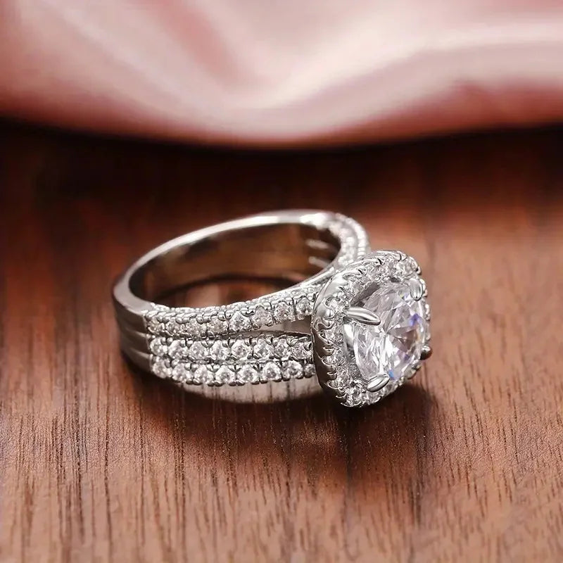 Elegant Moissanite Sparkle Ring